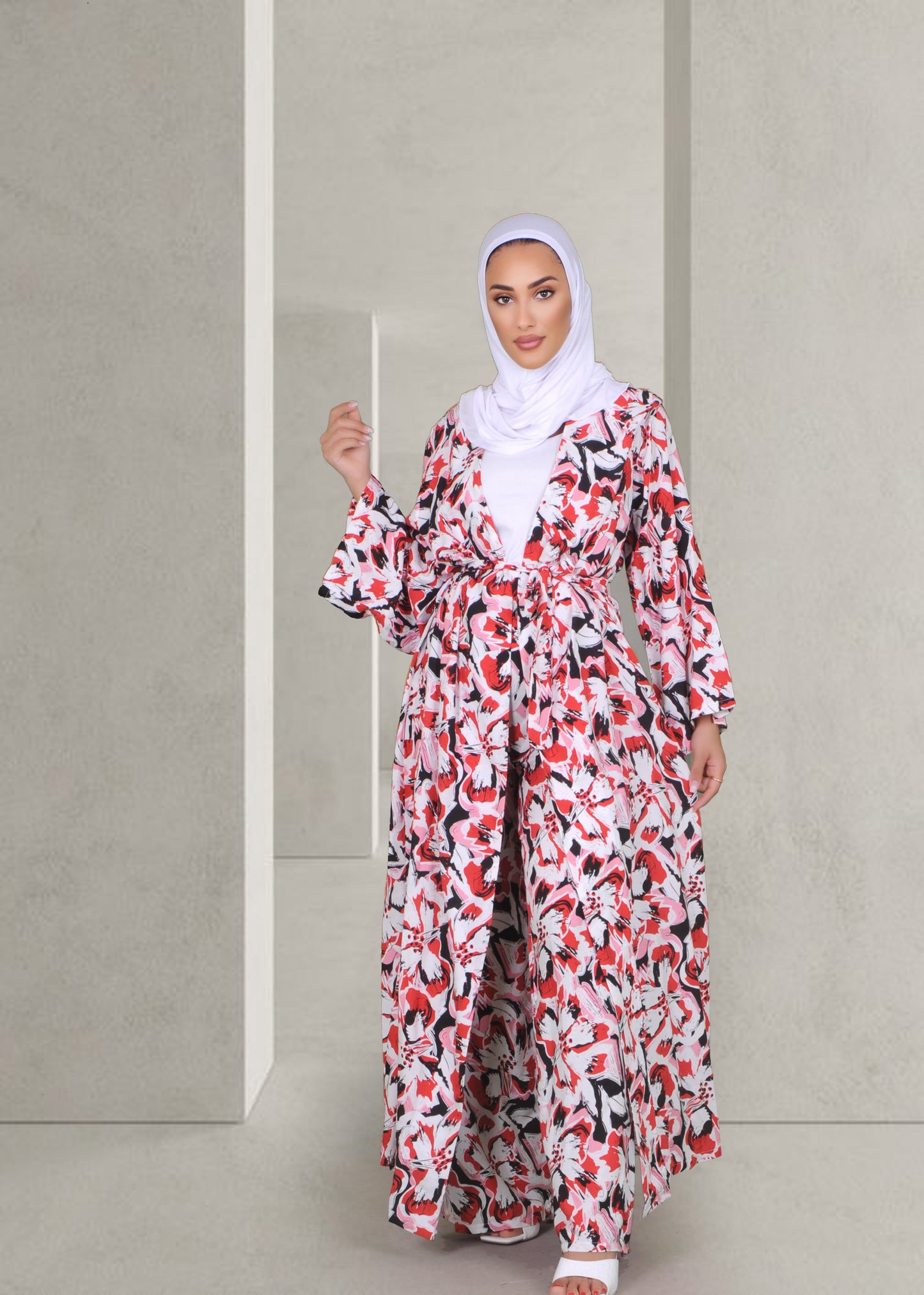 Red Floral Veratile Three-Piece Set