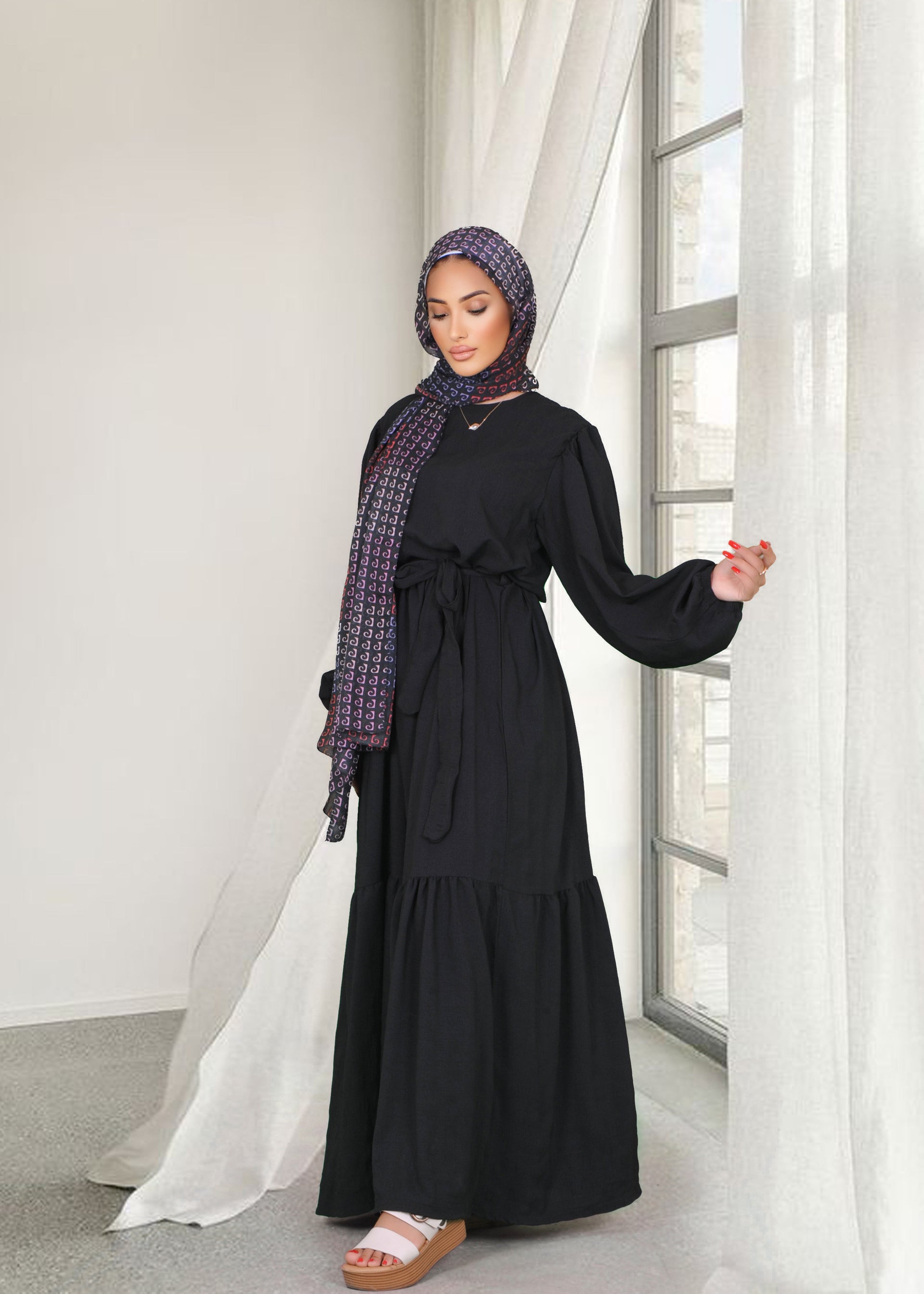 Black Classic Tiered Maxi Dress – LaLuna Collections