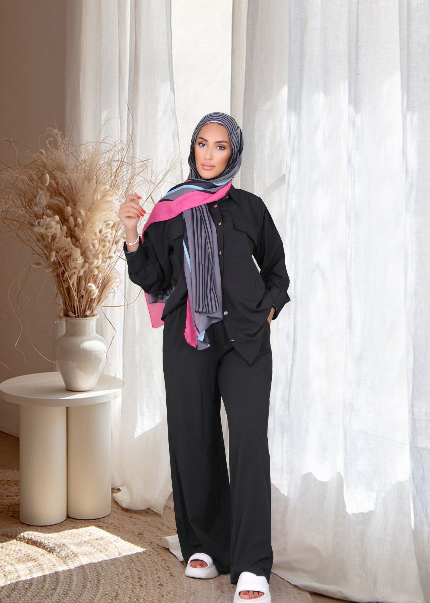 Raven Black Two-Piece Pant Suit