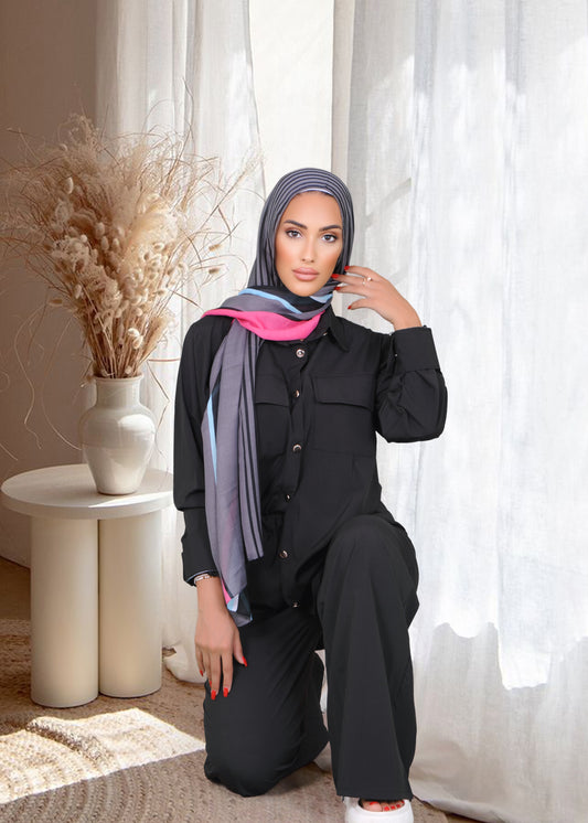 Raven Black Two-Piece Pant Suit