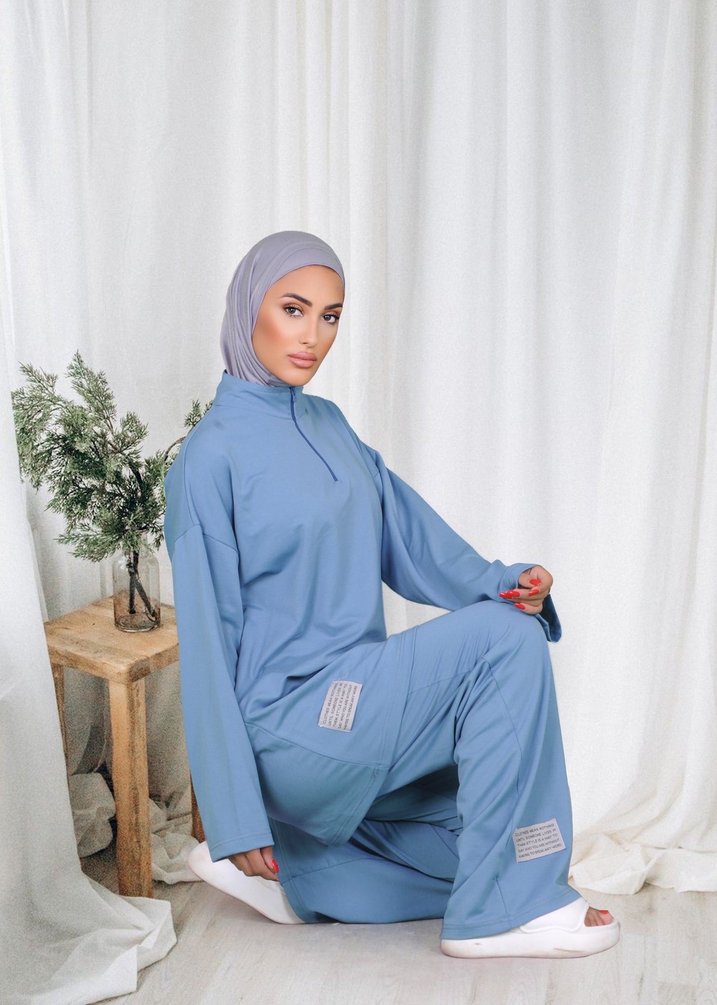 Baby Blue Modest Activewear Set