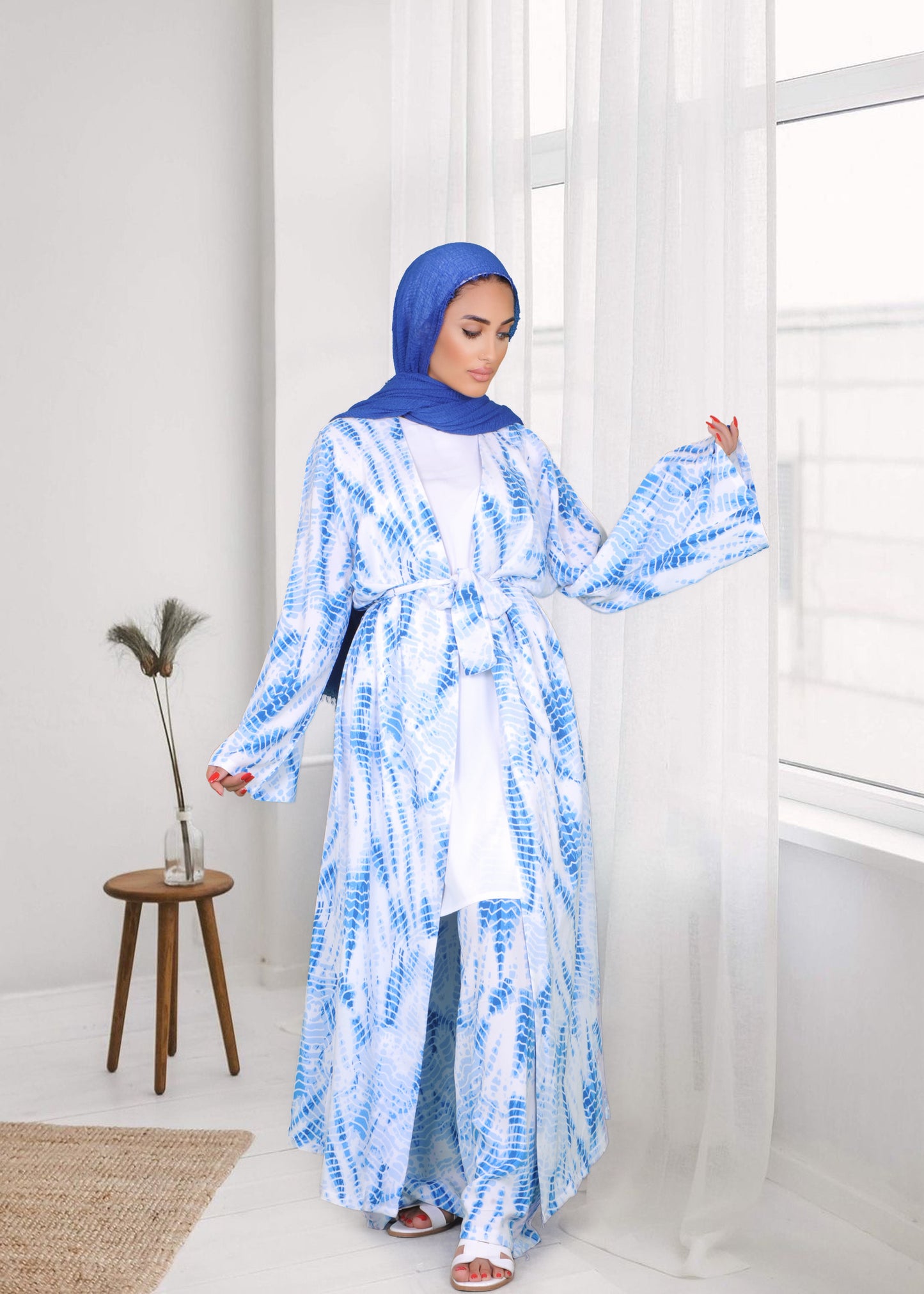 Blue Tie-Dye Versatile Modest 3-piece Set