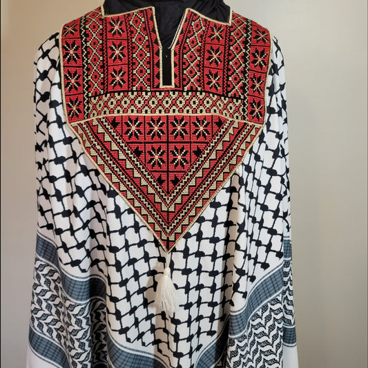 Kuffiyeh Tatreez Poncho