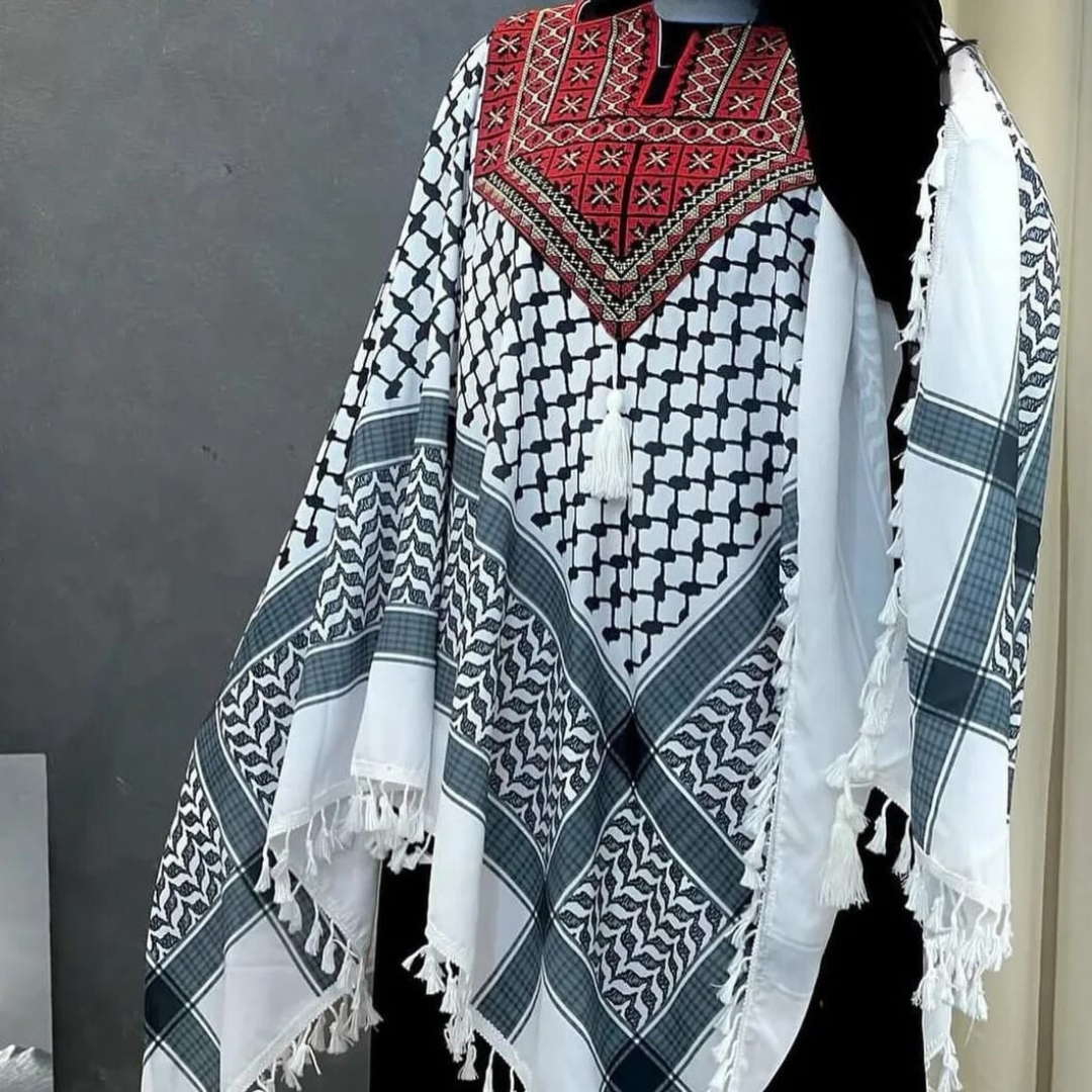 Kuffiyeh Tatreez Poncho