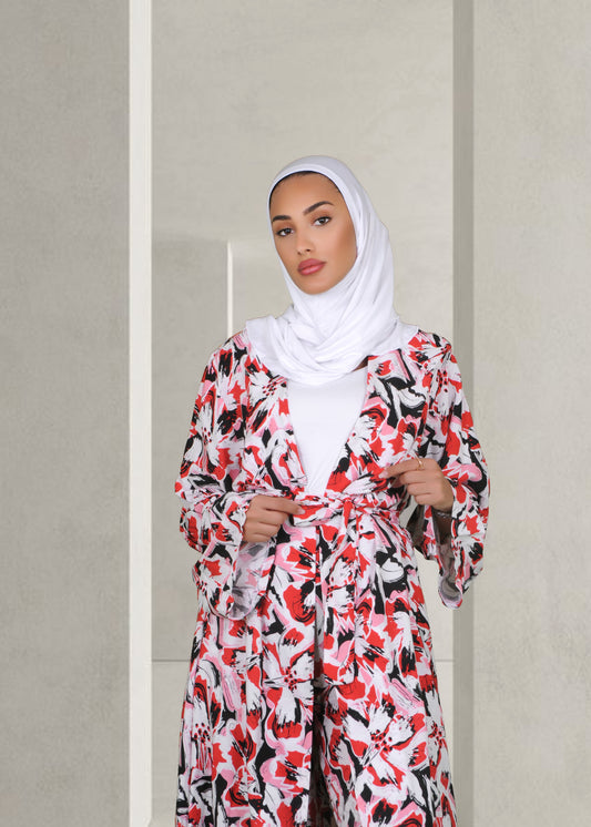 Red Floral Veratile Three-Piece Set