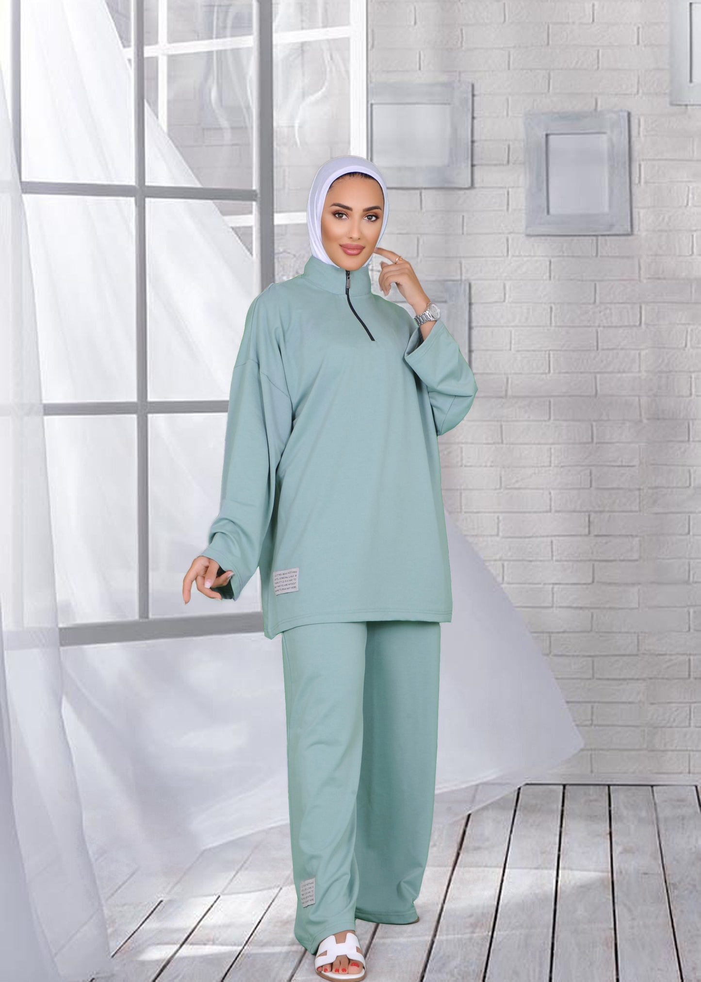 Teal Modest Activewear Set