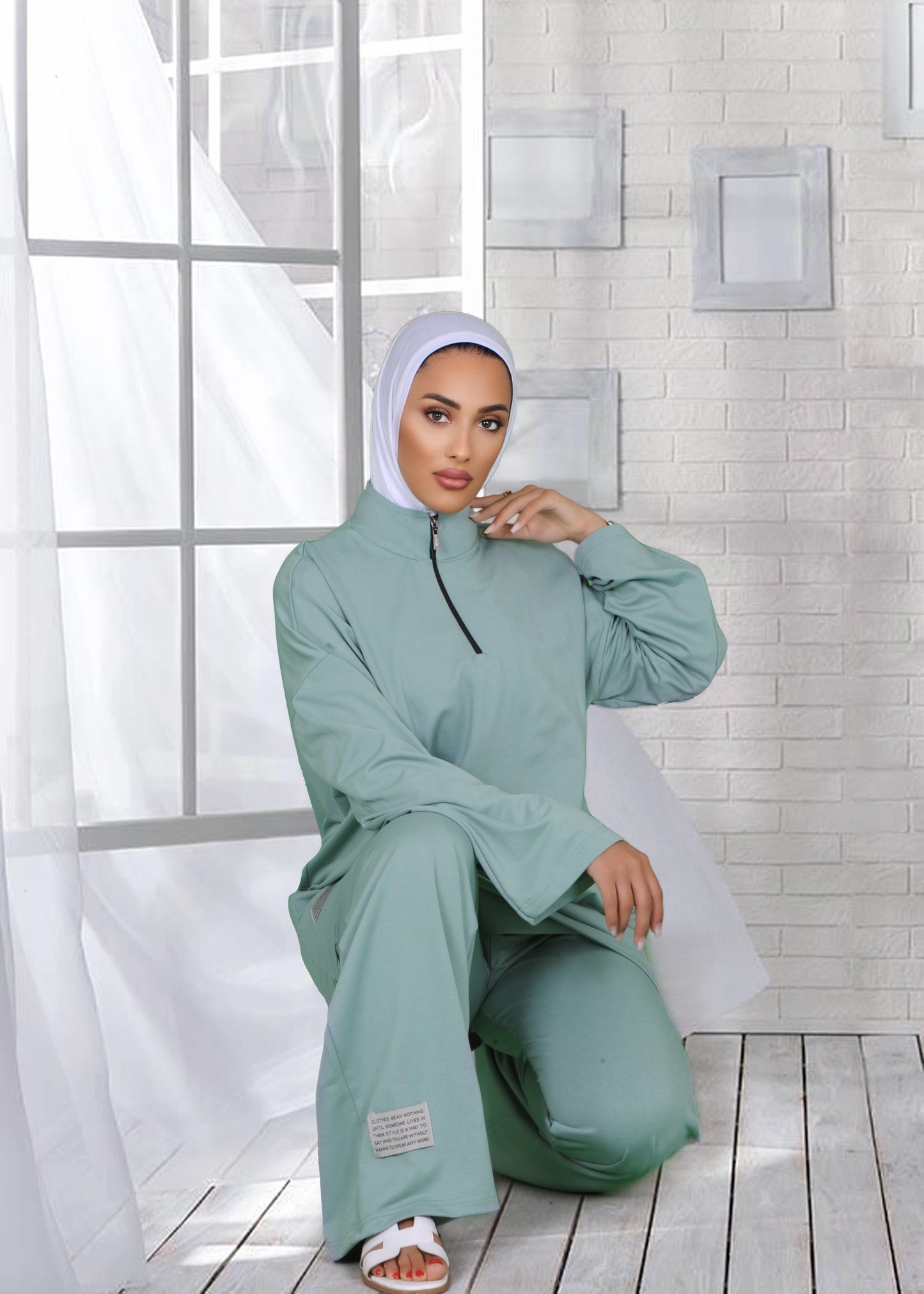 Teal Modest Activewear Set